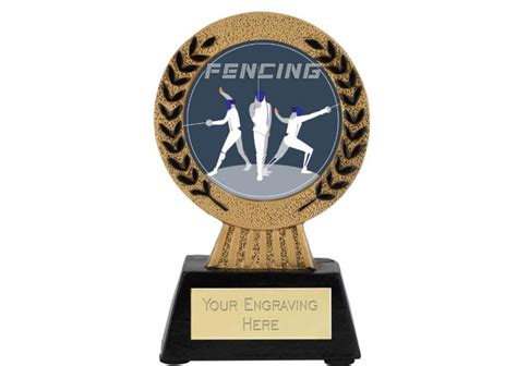 fencing award personalized engraving etsy