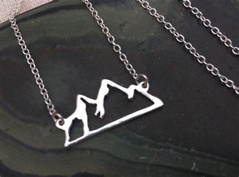 SALE Silver Mountain Necklace Mountain Lover Necklace Mountain Jewelry ...