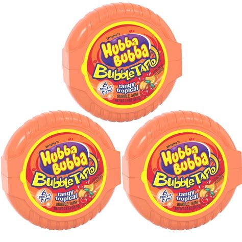 楽天市場3個セットHUBBA BUBBA Bubble Tape Gum 6FT ハバババ バブルガム テープ サワー タンジー