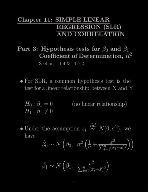 Pdf Chapter 11 Simple Linear Regression Slr And …homepage Stat