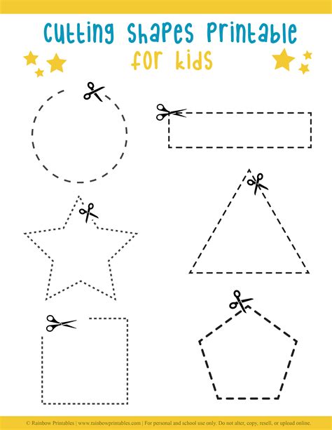 Free Printable Cutting Shapes Worksheets