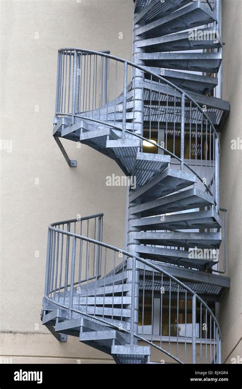 Metal spiral staircase Stock Photo - Alamy