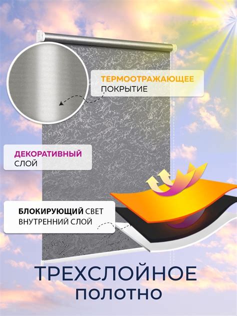 Рулонные шторы Sola Термо Блэкаут Венеция с направляющими струнами ...