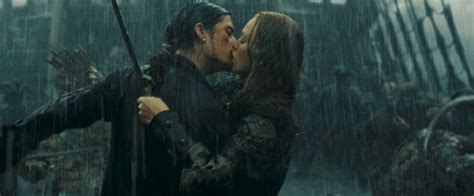 will turner & elizabeth swann willabeth kiss wedding in pirates of the ...