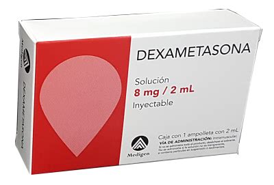 DEXAMETASONA Medigen Sol Iny C 1 AMPTA 8 MG 2 ML Rajocyn