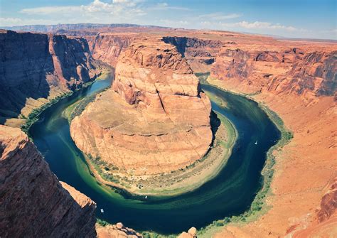 view   colorado river  horseshoe bend page arizona usa
