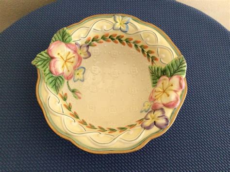 Vintage Fritz And Floyd Floral Small Bowl Etsy