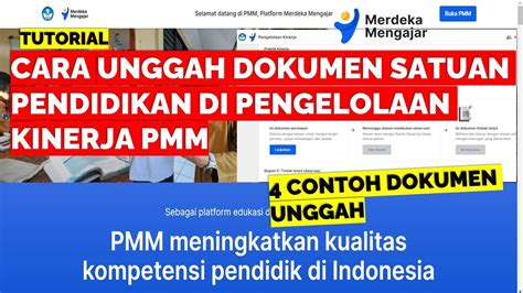 CARA UNGGAH DOKUMEN SATUAN PENDIDIKAN DI PENGELOLAAN KINERJA PMM YouTube