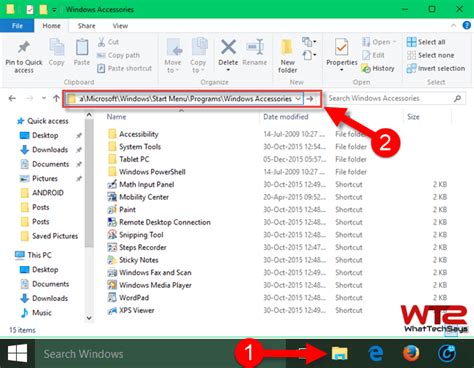 Where is Accessories in Windows 10, Find Accessories Folder