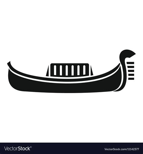 Venice Gondola Icon Simple Style Royalty Free Vector Image