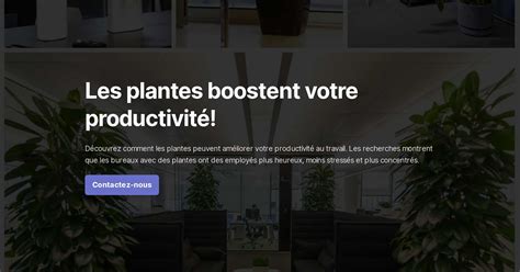 Les Plantes Boostent Votre Productivit