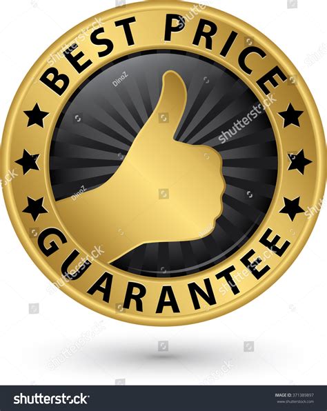 Best Price Guarantee Golden Label Thumb Stock Vector Royalty Free