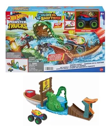 Pista Hot Wheels Monster Trucks Ataque Crocodilo Frete grátis