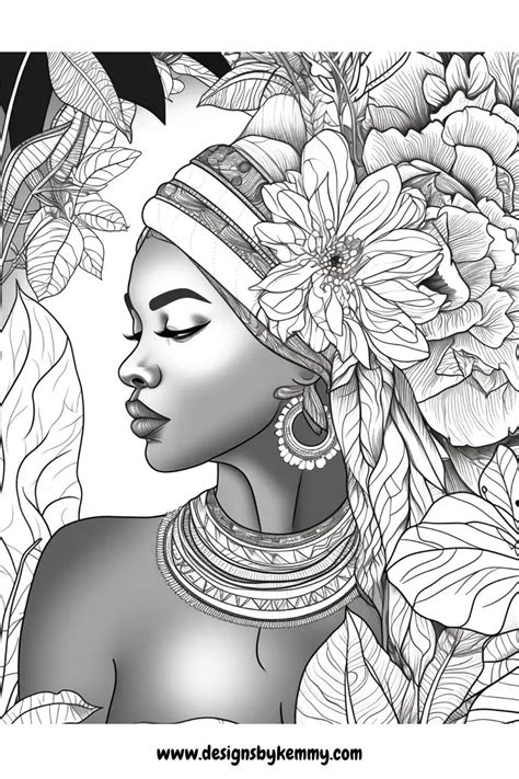 African Women Coloring Pages ColorfulFam Free Premium Coloring