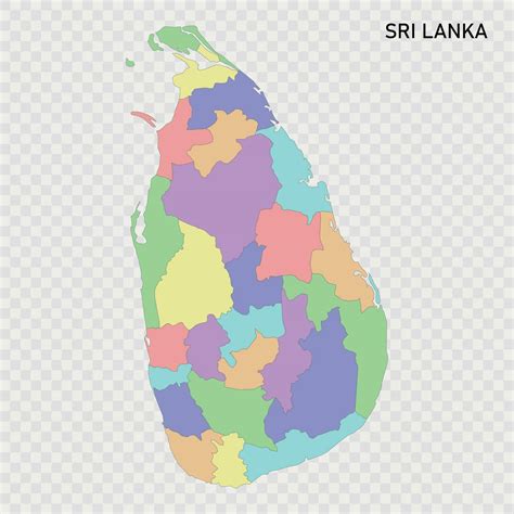 Isolated colored map of Sri Lanka 25354687 Vector Art at Vecteezy