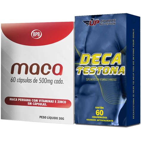 Testosterona E Deca - Deca Testona + Maca Peruana 500mg com 60 capsulas cada - Aumento de ...