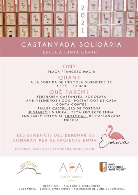 Castañada solidaria con la AFA de la Escola Cinta Curto Proyecto Emma