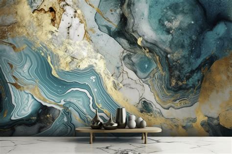 3d abstract marble wallpaper for wall decor. Resin geode and abstract art, functional art, like ...