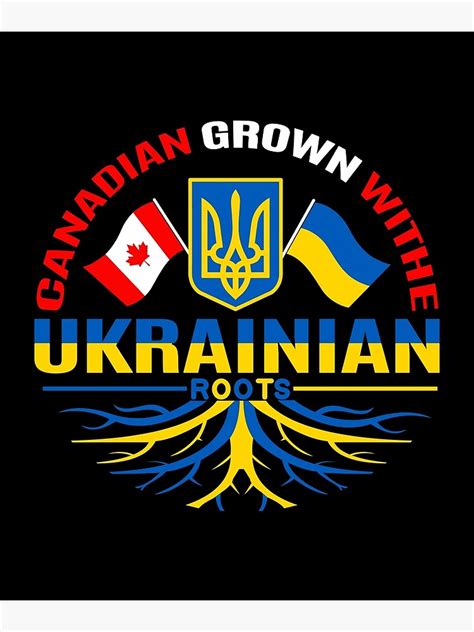 Canadian Grown With Ukrainian Roots Flag Canada Flag Ukraine