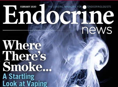 Vaping Research From The Caron Lab Featured As Cover Story In Endocrine