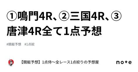 ⚔️①鳴門4r、②三国4r、③唐津4r⚔️全て1点予想⚔️｜【競艇予想】1点侍～全レース1点絞りの予想屋