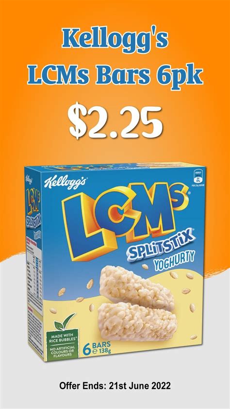 Kellogg S LCM Bars Lcm Kelloggs Meal Deal Artificial Color Food