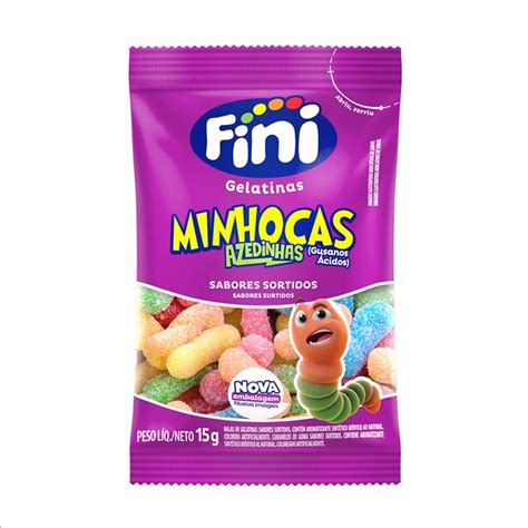 Bala Fini Gelatina Minhocas C Tricas G Em Promo O Ofertas Na