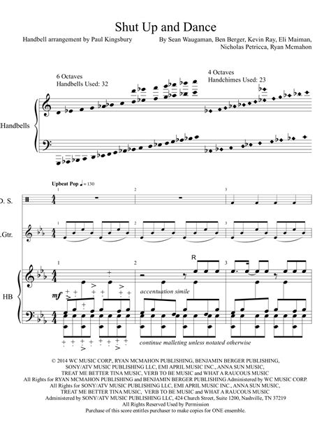 Shut Up And Dance Arr Paul Kingsbury By Walk The Moon Sheet Music For Performance Ensemble At