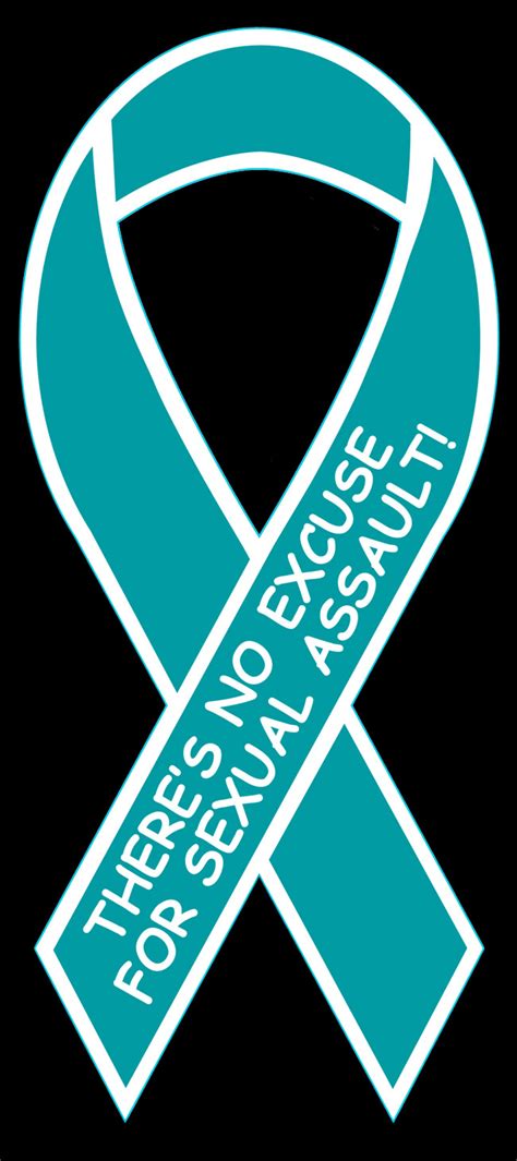 Theres No Excuse For Sexual Assault Teal Ribbon Magnetlarge Lifejackets Productions