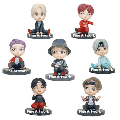 Buy Fine Artwork BTS Tiny Tan Action Figures Of 7 Pcs BTS Merch For