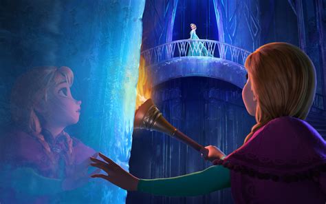 HD Wallpaper: Frozen's Anna and Elsa in a Winter Wonderland