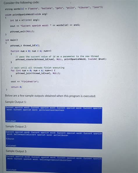 Solved Consider the following code: string words[6] ={ | Chegg.com