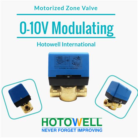 3 Way 0 10V Modulating Motorized Valve