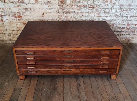 Vintage Hamilton Flat File Coffee Table For Sale At 1stdibs