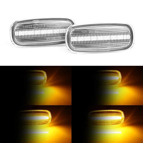 Pieces Blinker Amber Smoke Led Dynamic Turn Signal Lamp For Audi Tt