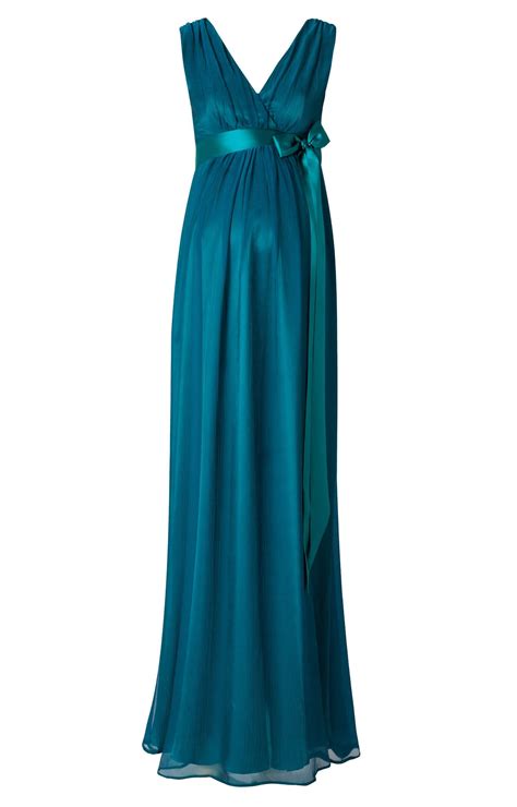 Ava Maternity Gown Long Aegean Blue Maternity Wedding Dresses