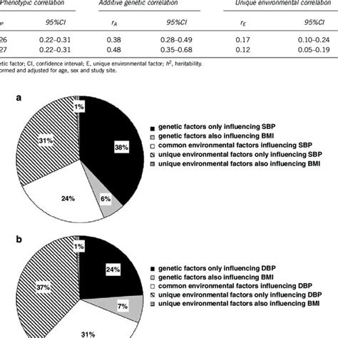 Phenotypic R P Genetic R A And Unique Environmental R E