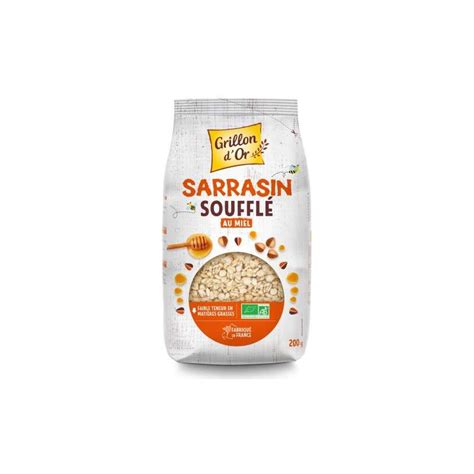 Sarrasin soufflé au miel BIO Grillon d Or 200 g La Belle Vie