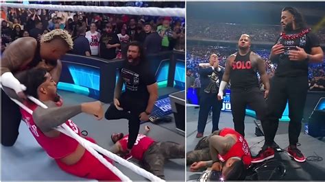 Roman Reigns And Solo Sikoa Brutal Attack Jey Uso And Jimmy Uso Wwe