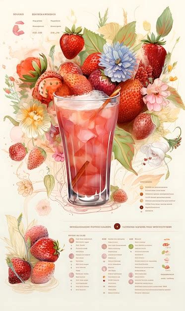 Premium Photo Scene Of Fresh Strawberry Brandy With A Vibrant And