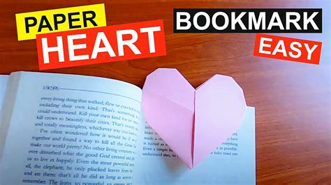 Paper Heart Bookmark Tutorial Very Easy Diy Paper Heart For Valentines