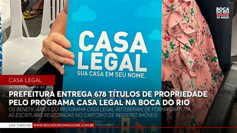 Prefeitura Entrega T Tulos De Propriedade Pelo Programa Casa Legal