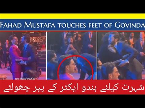 Fahad Mustafa Rushes To Touch Govinda S Feet No Self Respect Youtube