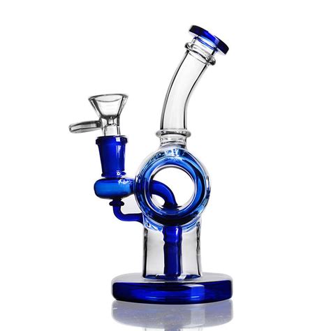 2020 Blue Bong 6 3 Inches Glass Water Bongs Dab Rigs Percolater Dab Rig 14mm Bowl Glass Bong