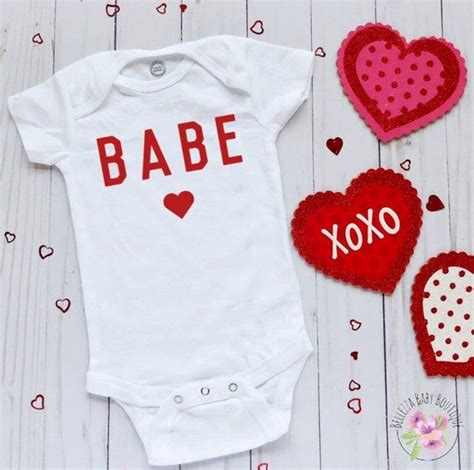 BABE With Heart Valentine S Day Onesie My First Etsy