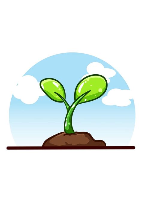 Tree Shoots Cartoon Illustration 2151519 Vector Art At Vecteezy