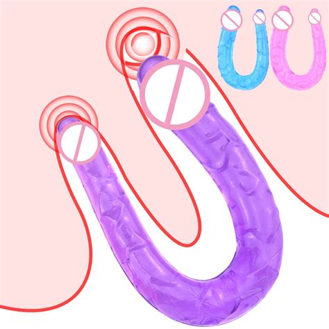 Consolador Realista De Doble Cabeza Para Mujeres Y Hombres Juego Anal