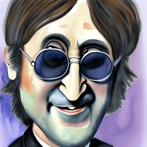 John Lennon Caricature Hyper Detailed Painting · Creative Fabrica