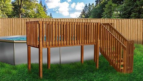 4′ X 8′ Above Ground Pool Deck Kit – Upperdo