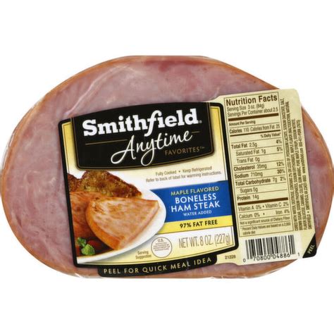 Smithfield Ham Steak Boneless Maple Flavored